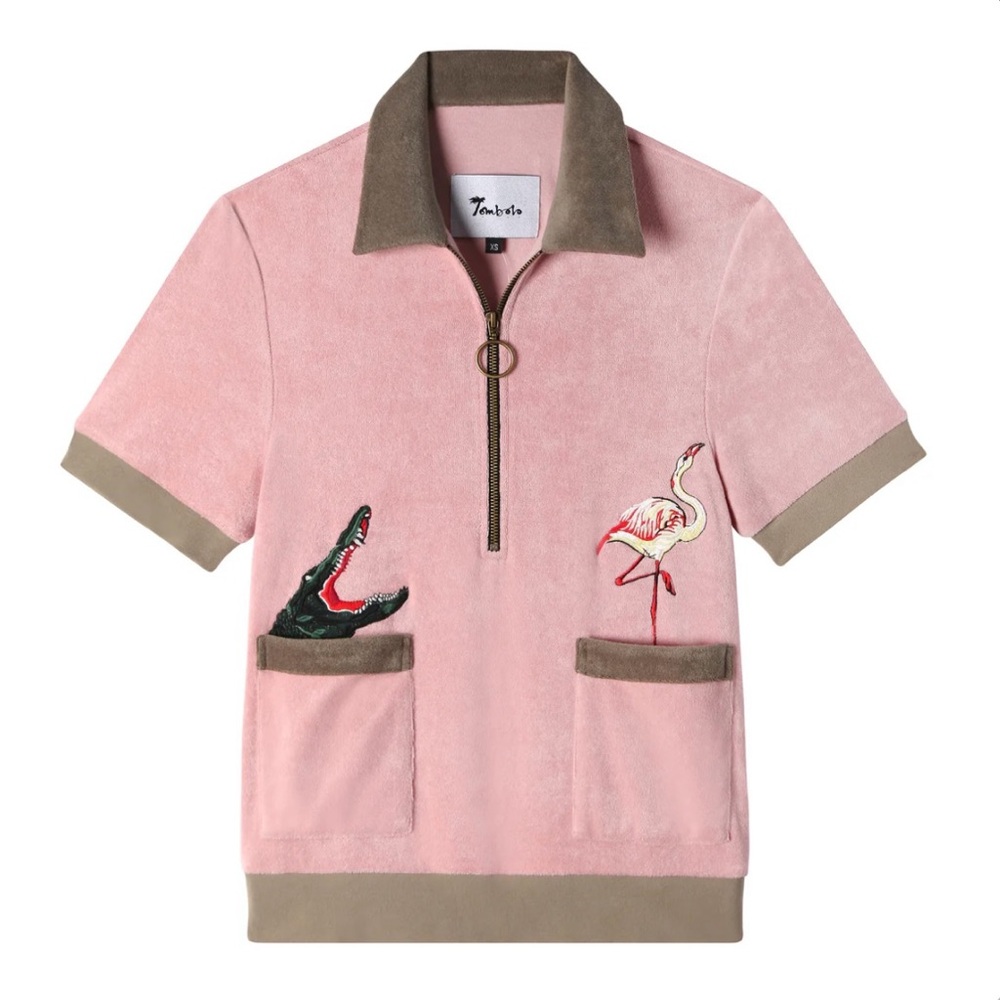 🌐 Tombolo ‘Flamingo Tartare’ Cabana shirt *New* 🌐